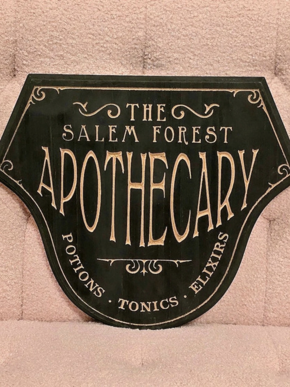 Halloween The Salem Forest Apothecary Wall Sign Black & Brown-Kirklands-NEW